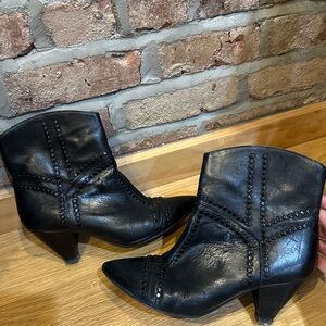 Chic Black Studded Ankle Boots